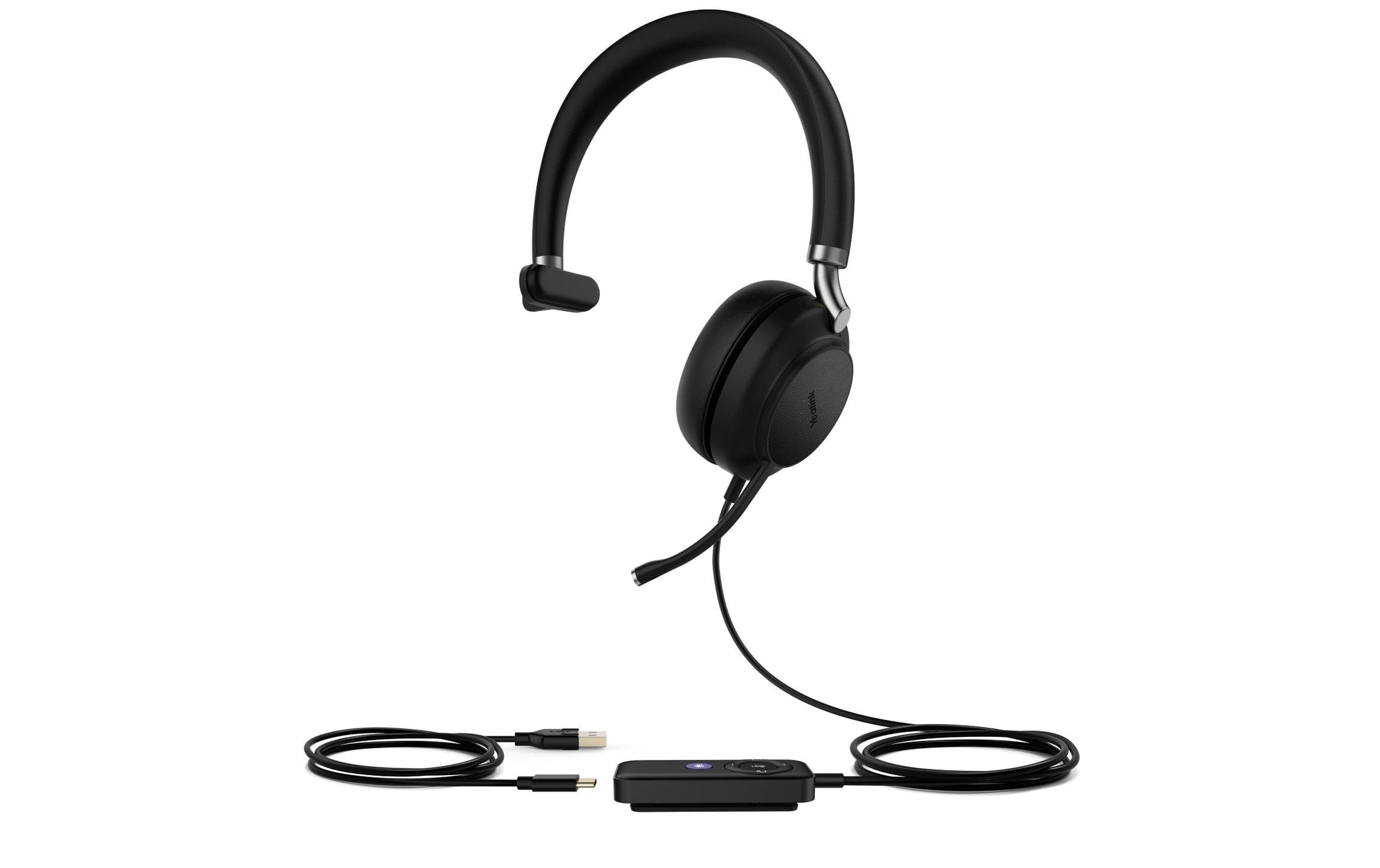 Yealink UH38 Mono UC – Mono Headset – USB-C, Noise-Cancelling Mikrofon, Busylight – Schwarz – für Computer