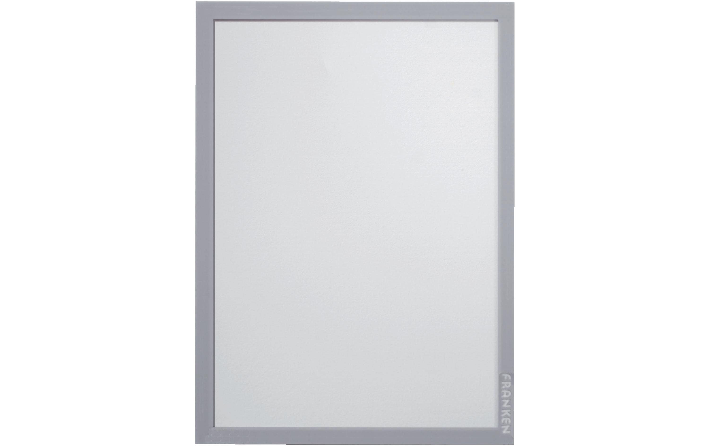 Franken Aushangrahmen – A4, silber, transparent, magnetisch – 2 Stk.