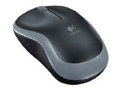 Logitech M185 Maus – kabellos, Bluetooth + 2,4 GHz, Unifying-Empfänger, Grau