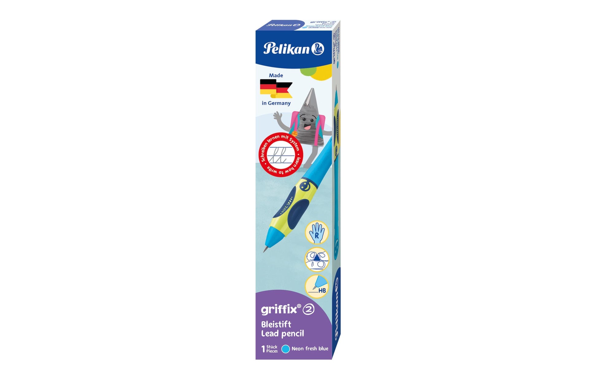 Pelikan griffix Schreiblern-Druckbleistift – 2,0 mm – Blau – Für Rechtshänder