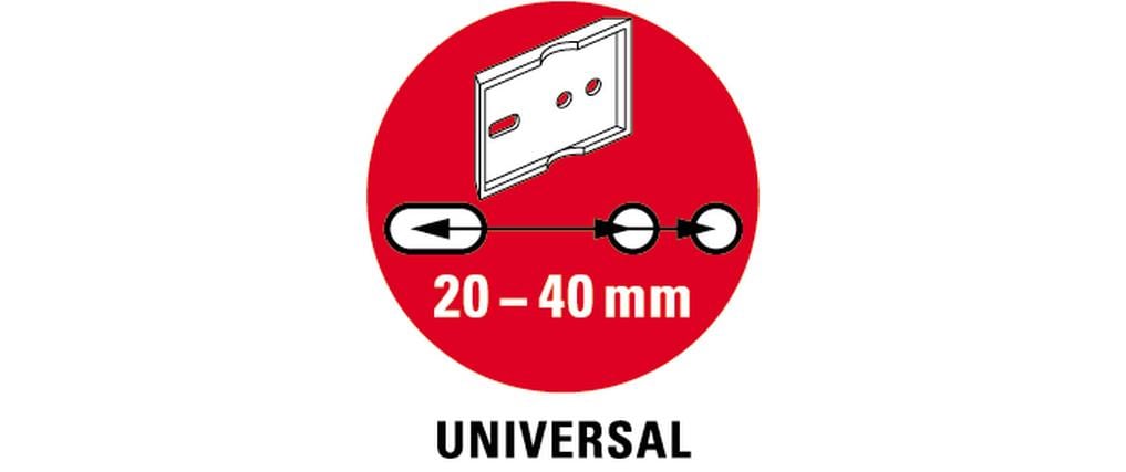 Biasca Haken – Metall, zum Schrauben, Schwarz