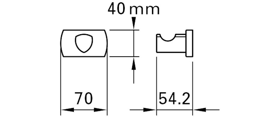 Biasca Haken – Metall, zum Schrauben, Schwarz