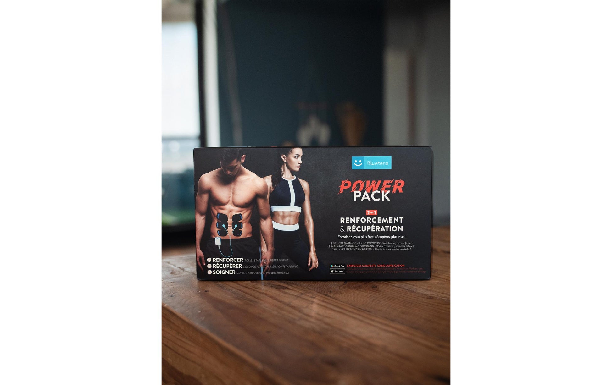 Bluetens Massagegerät (elektrisch) Power Pack – Elektrostimulation (EMS), 100 Programme – Schwarz