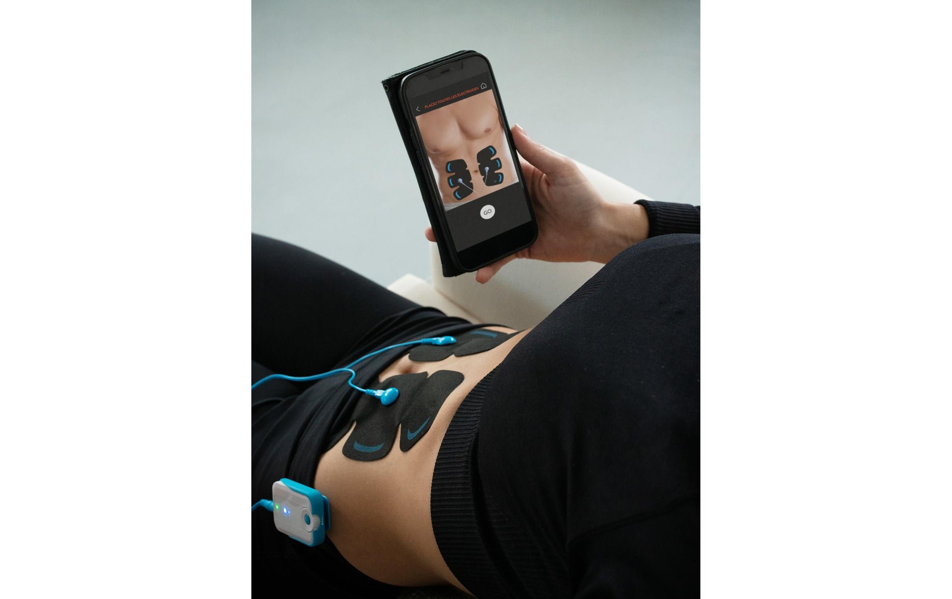Bluetens Massagegerät (elektrisch) Power Pack – Elektrostimulation (EMS), 100 Programme – Schwarz