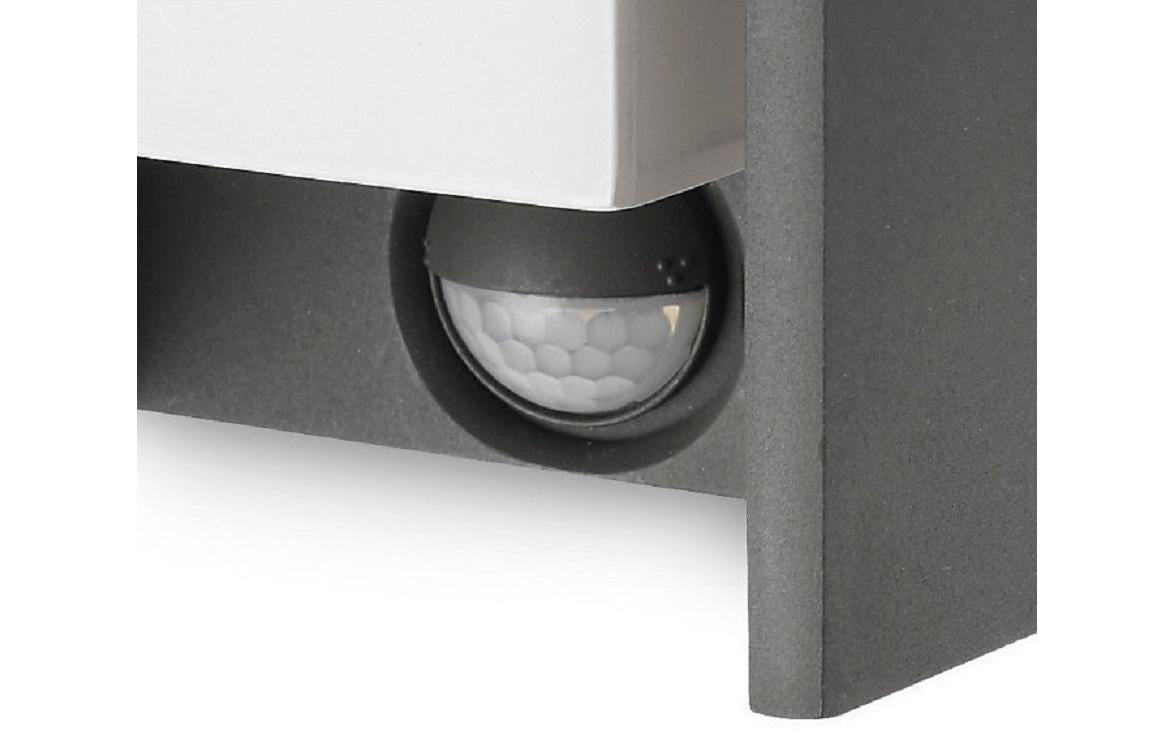 Philips by Signify Philips Aussenwandleuchte – 600 lm, 42 W, IP44, Netzbetrieb, mit Bewegungsmelder, Anthrazit, Aluminium