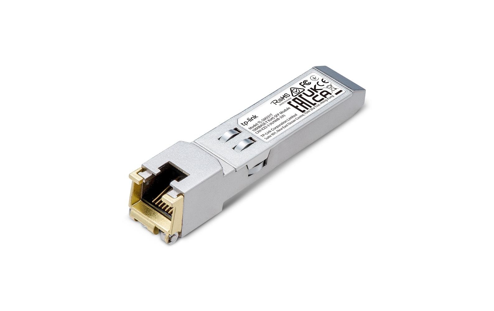 TP-Link Omada SM331T SFP-Transceiver – 1,25 Gbit/s, Multimode 50/125 µm, 850 nm, 300 m – Silber