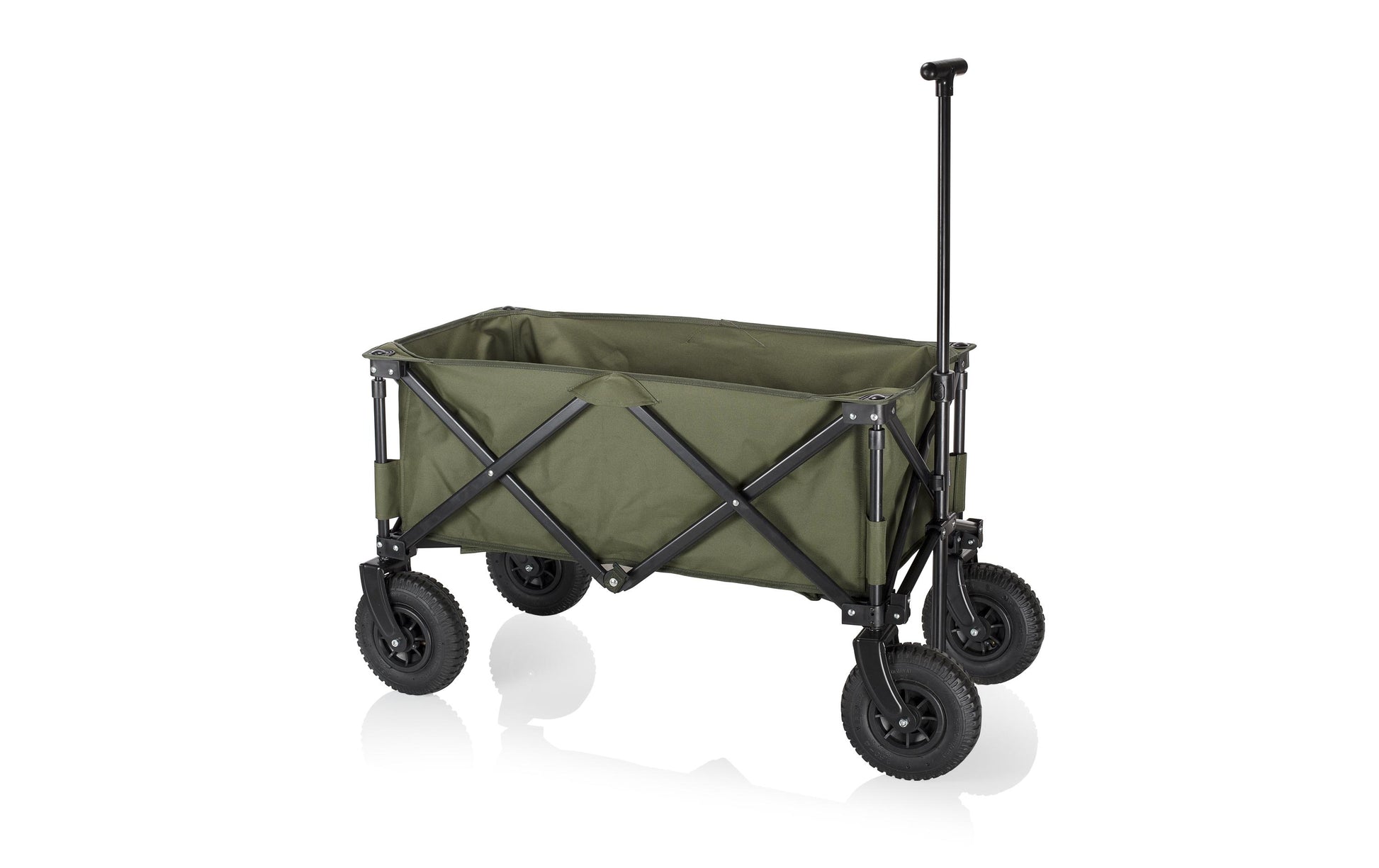 CamPart Travel Faltbarer Trolley – 103 l, klappbar, bis 70 kg Traglast – Olive – 600D Polyester