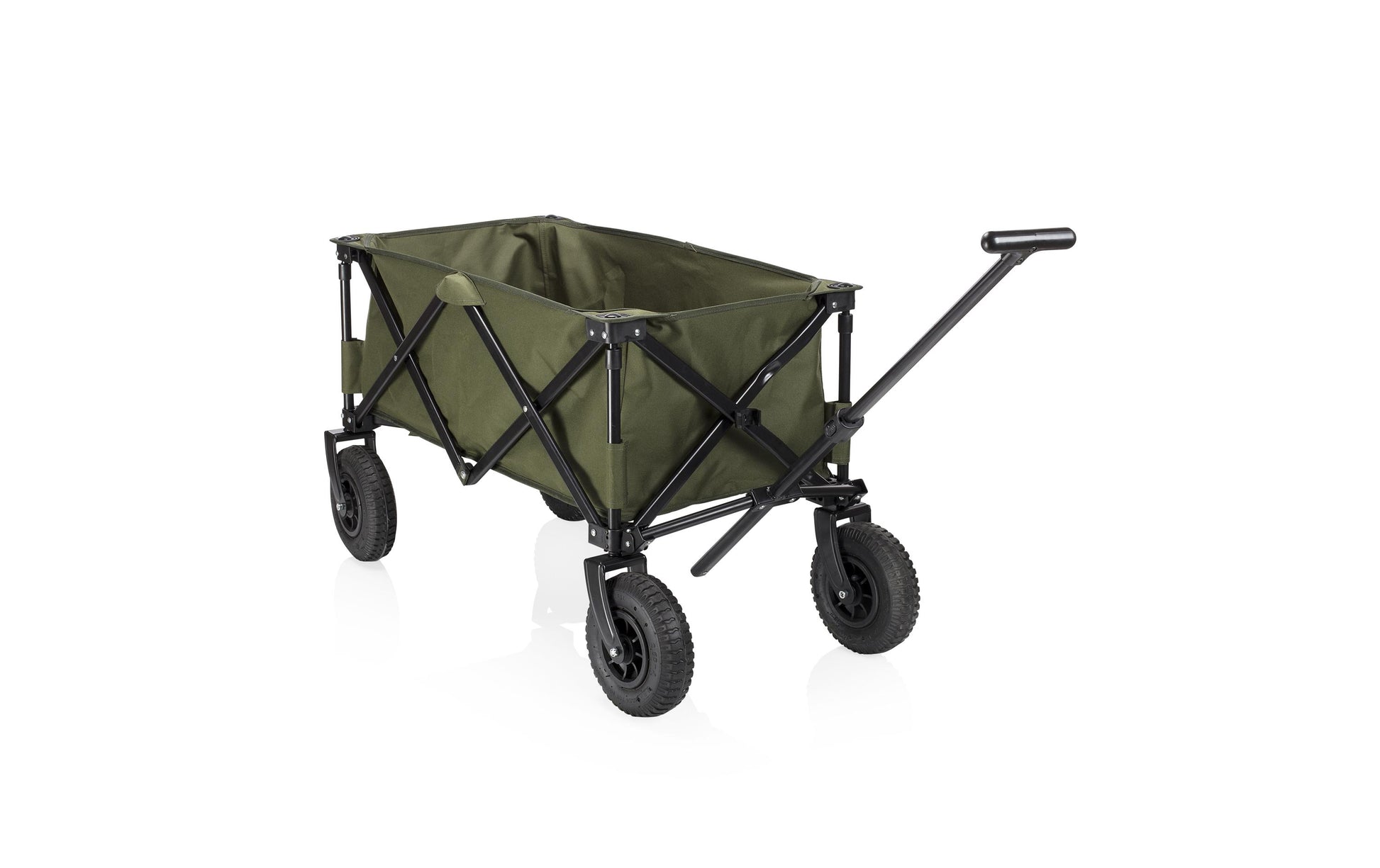 CamPart Travel Faltbarer Trolley – 103 l, klappbar, bis 70 kg Traglast – Olive – 600D Polyester