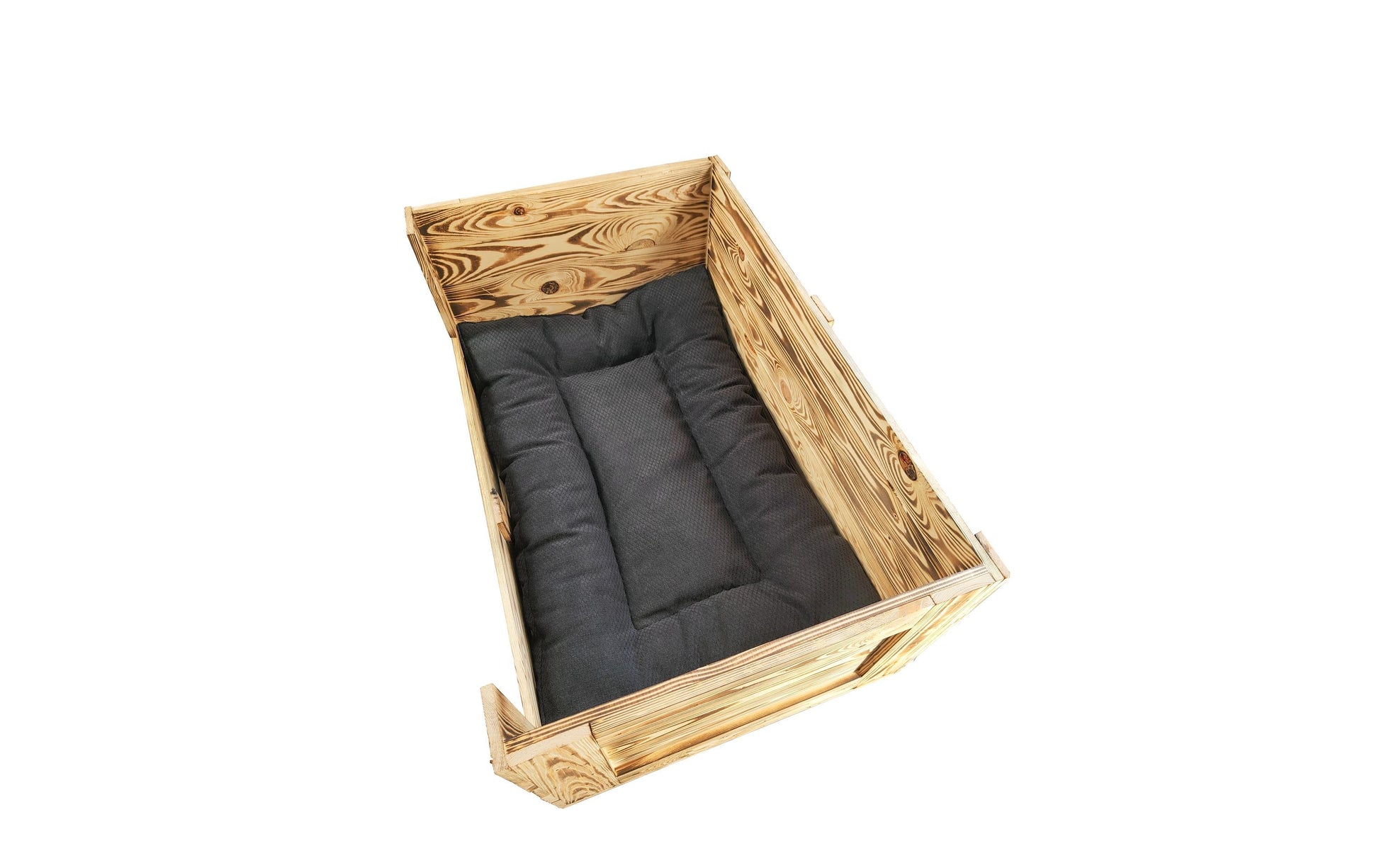 Holz Zollhaus Vintage Sofa – B 57 × T 90 × H 42 cm – FSC-Holz, Braun – für Hunde