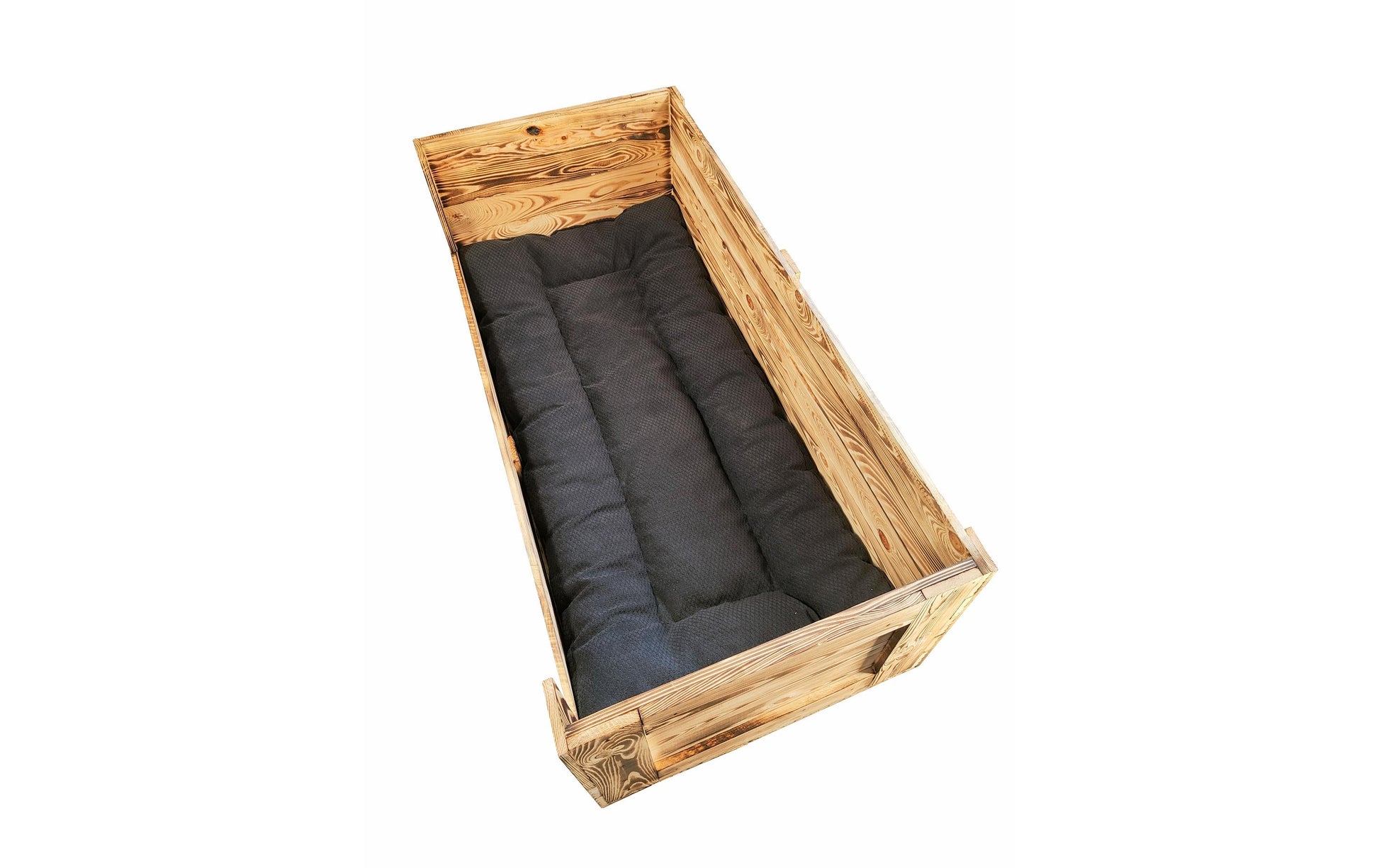 Holz Zollhaus Beistelltisch – 55 × 115 × 42 cm – FSC-Kiefernholz – Braun