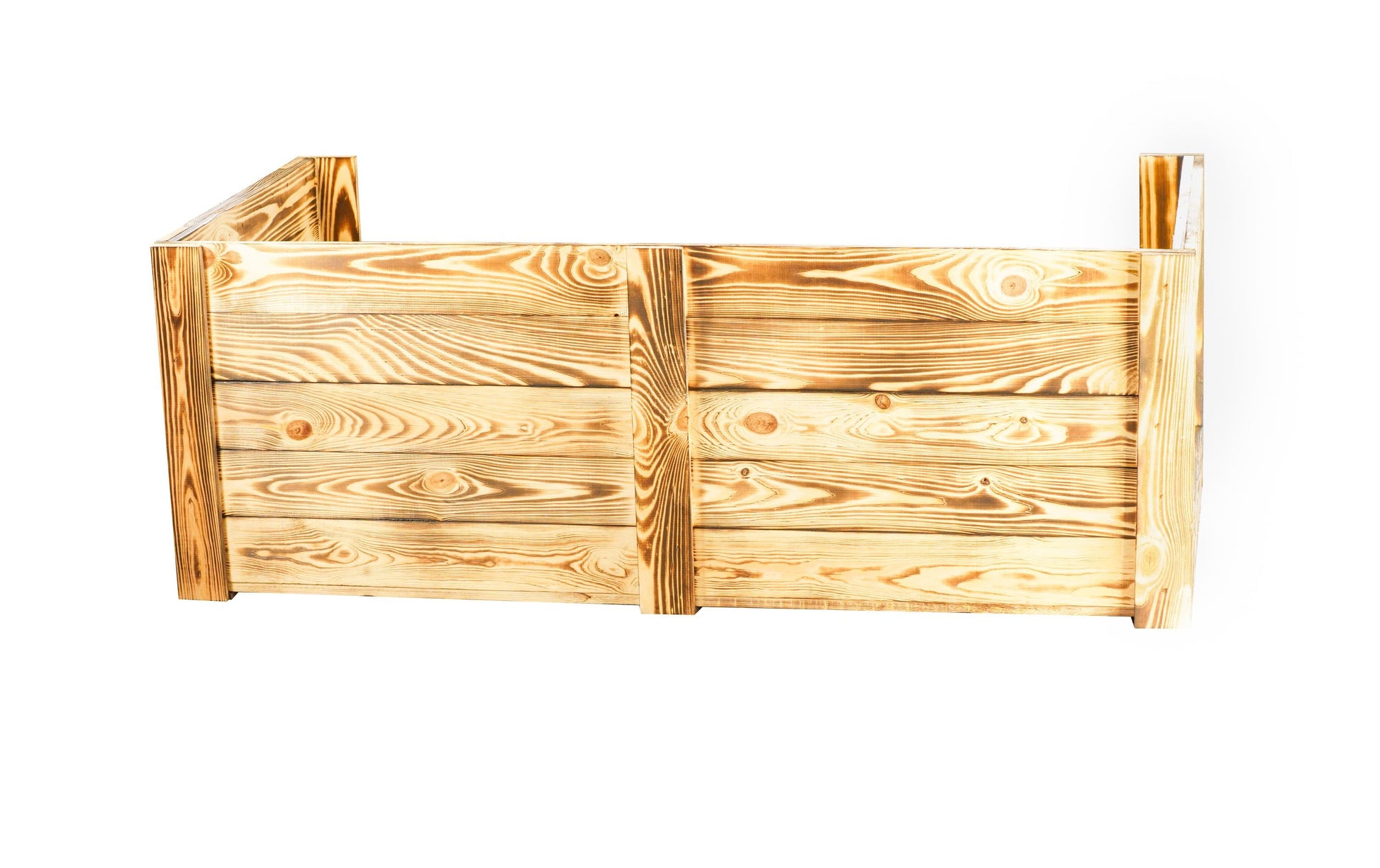 Holz Zollhaus Beistelltisch – 55 × 115 × 42 cm – FSC-Kiefernholz – Braun