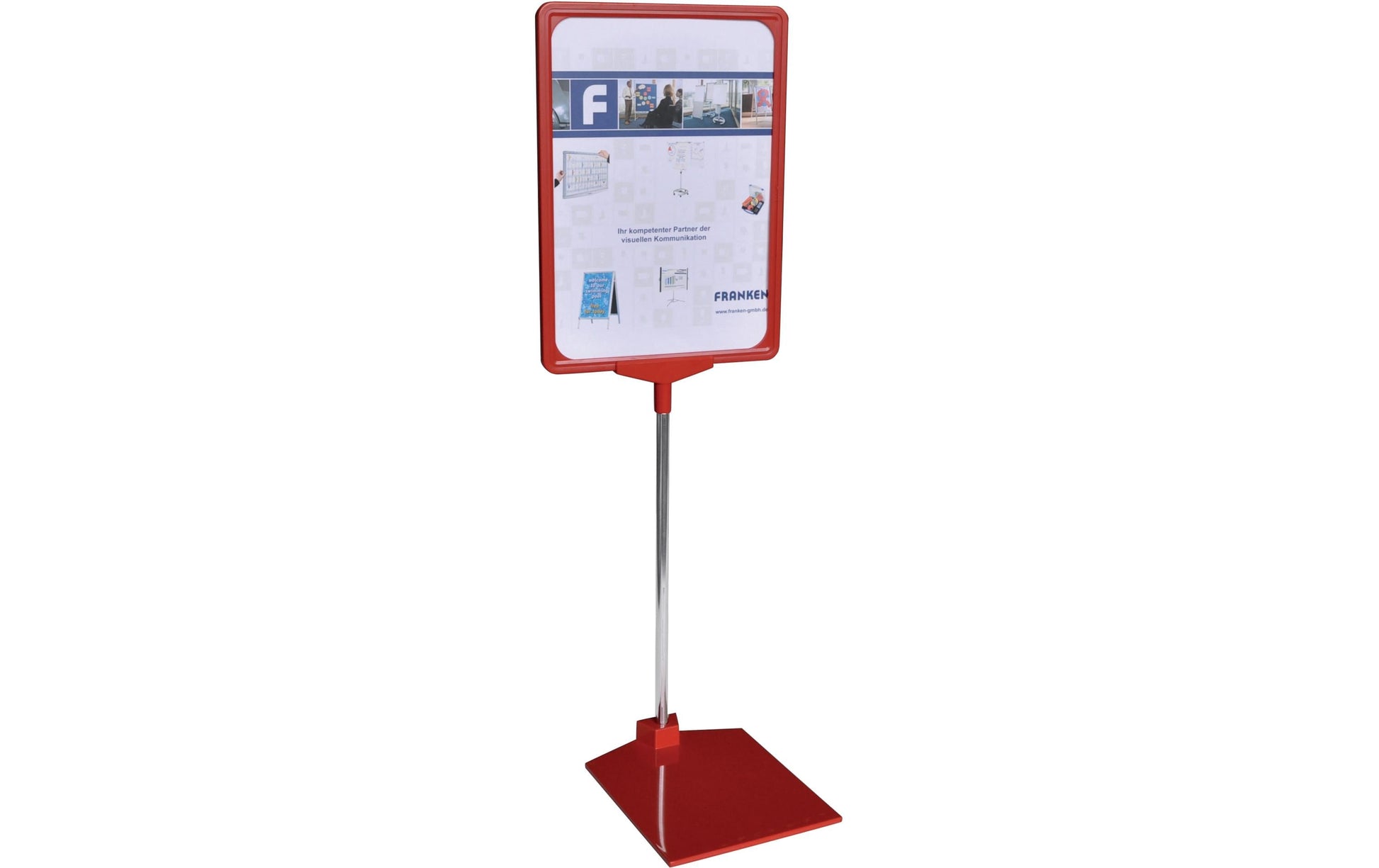 Franken Tischaufsteller – für A4 – höhenverstellbar – rot – Metall – 1 Stk.