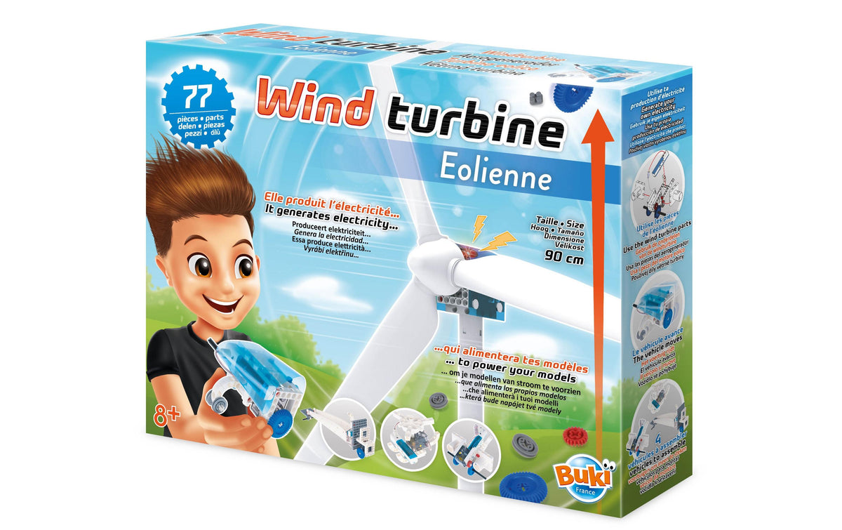 Buki Experimentier-Bausatz – Windenergie, batteriebetrieben, ab 8 Jahren, mehrsprachig