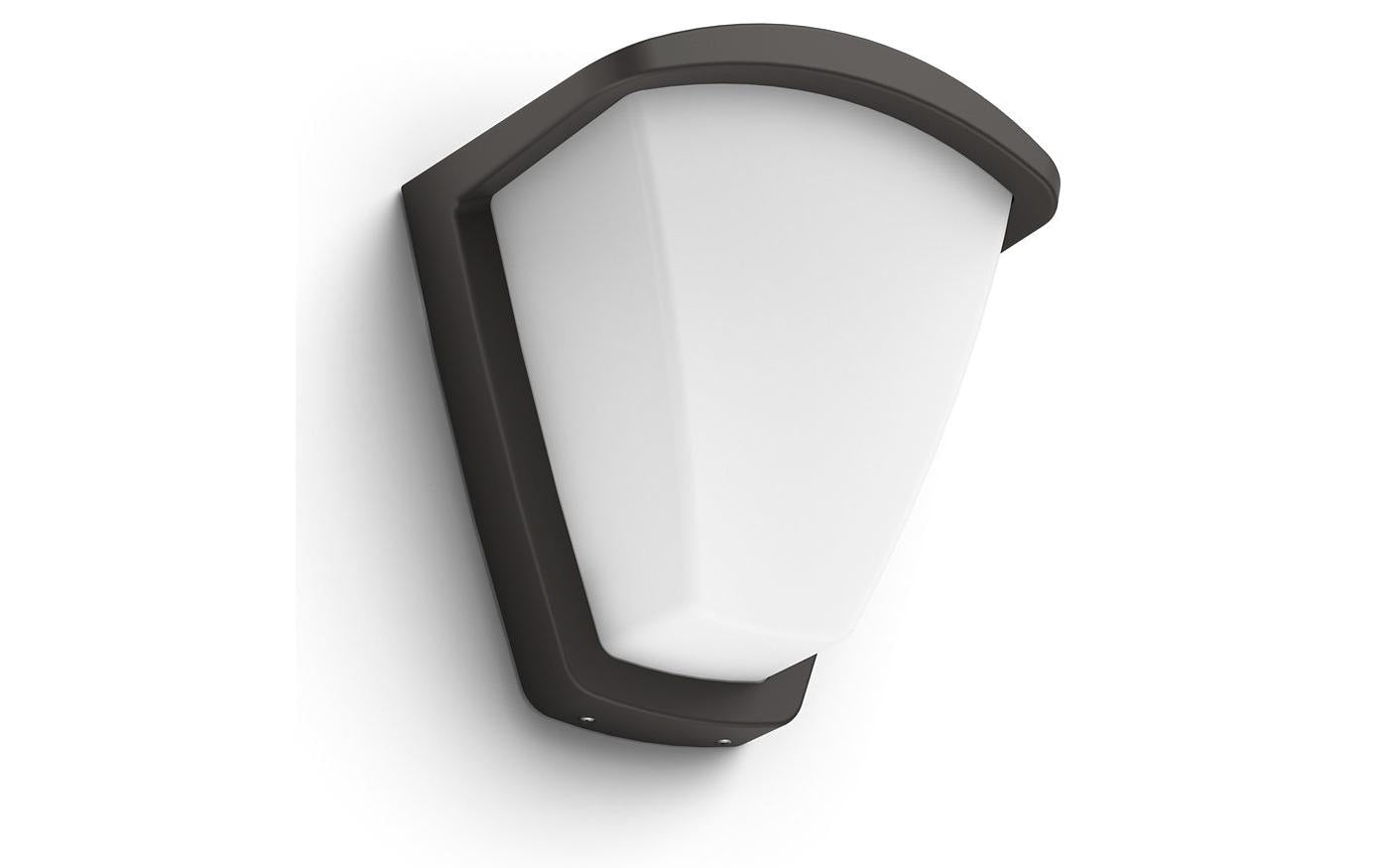 Philips by Signify Philips Aussenwandleuchte Kiskadee – 8,2×11,8 cm, 42 W – IP44 – Netzbetrieb – dimmbar – Anthrazit, Aluminium