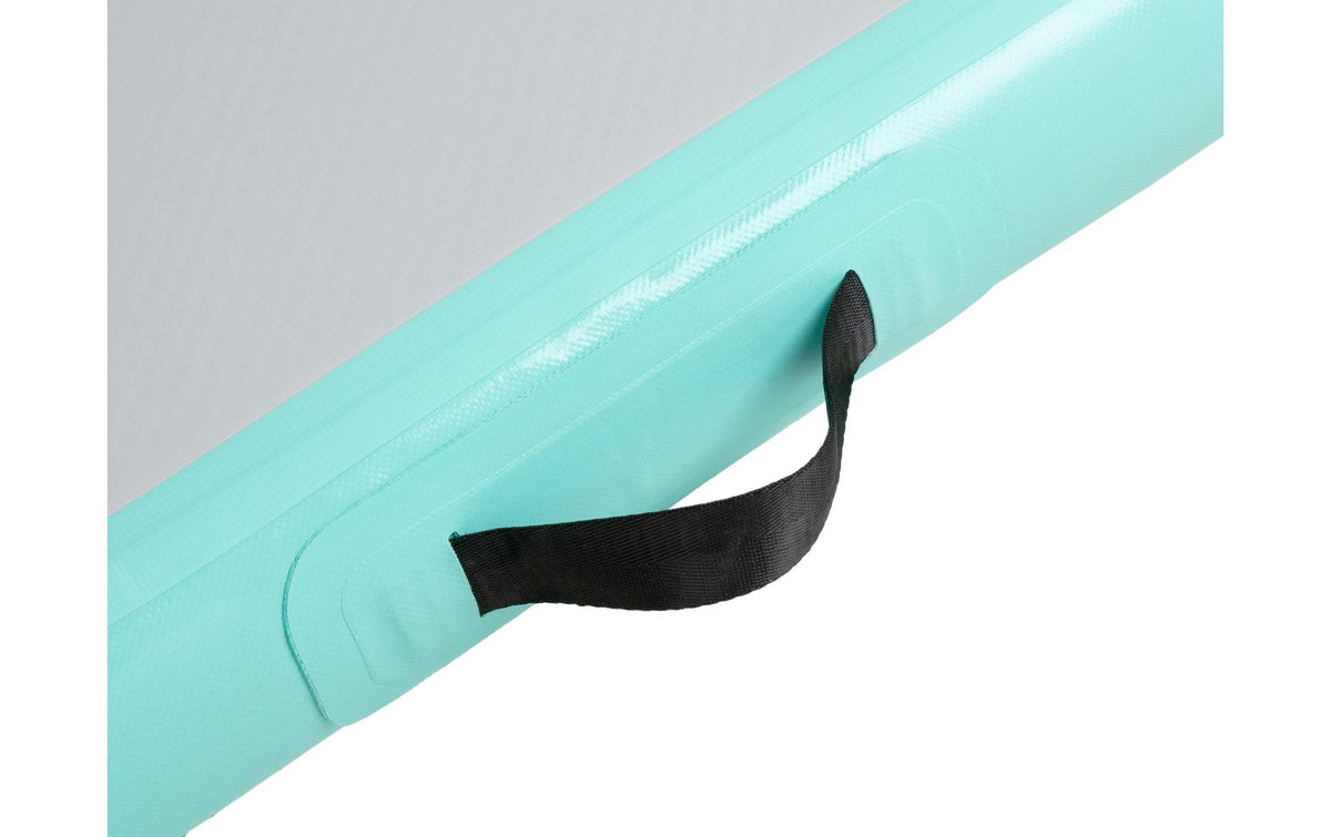 Koor Airtrack – Turnmatte, 400 × 100 × 10 cm – Grau/Mint