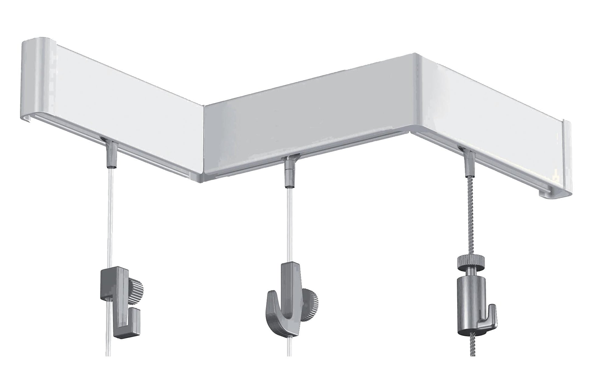 Franken Wandhalterung GSS1 09 – mit Schrauben – Weiss – Aluminium – 2'000×50 mm – 1 Stk.
