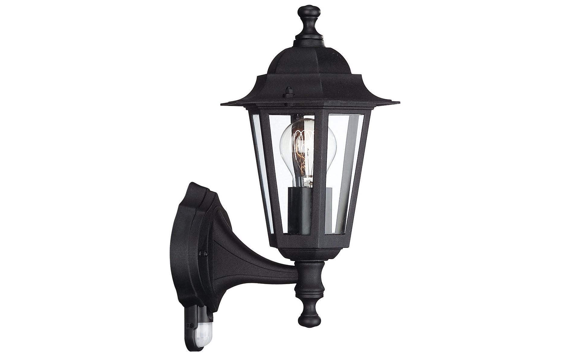 Philips by Signify Philips Aussenwandleuchte Peking – 22×37 cm – 60 W – IP44 – Netzbetrieb – Bewegungsmelder – Schwarz