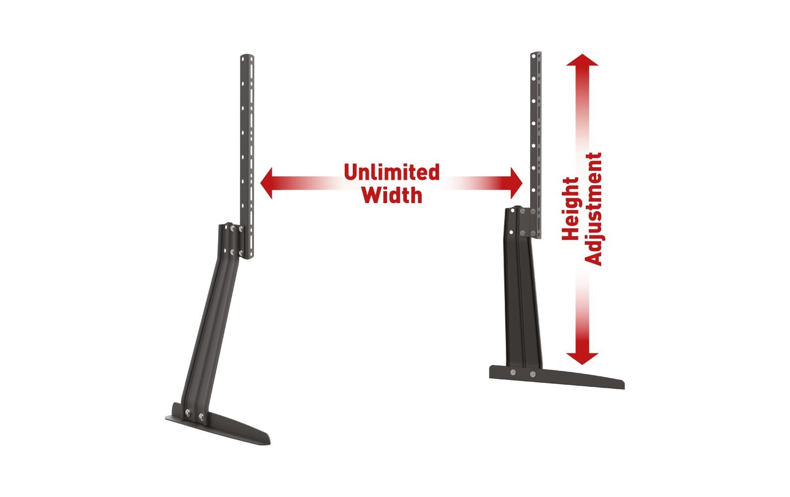 Barkan Mounting Systems Barkan S40 – Displayständer, höhenverstellbar, für 13–70", VESA 75×75–800×400, bis 50 kg, schwarz