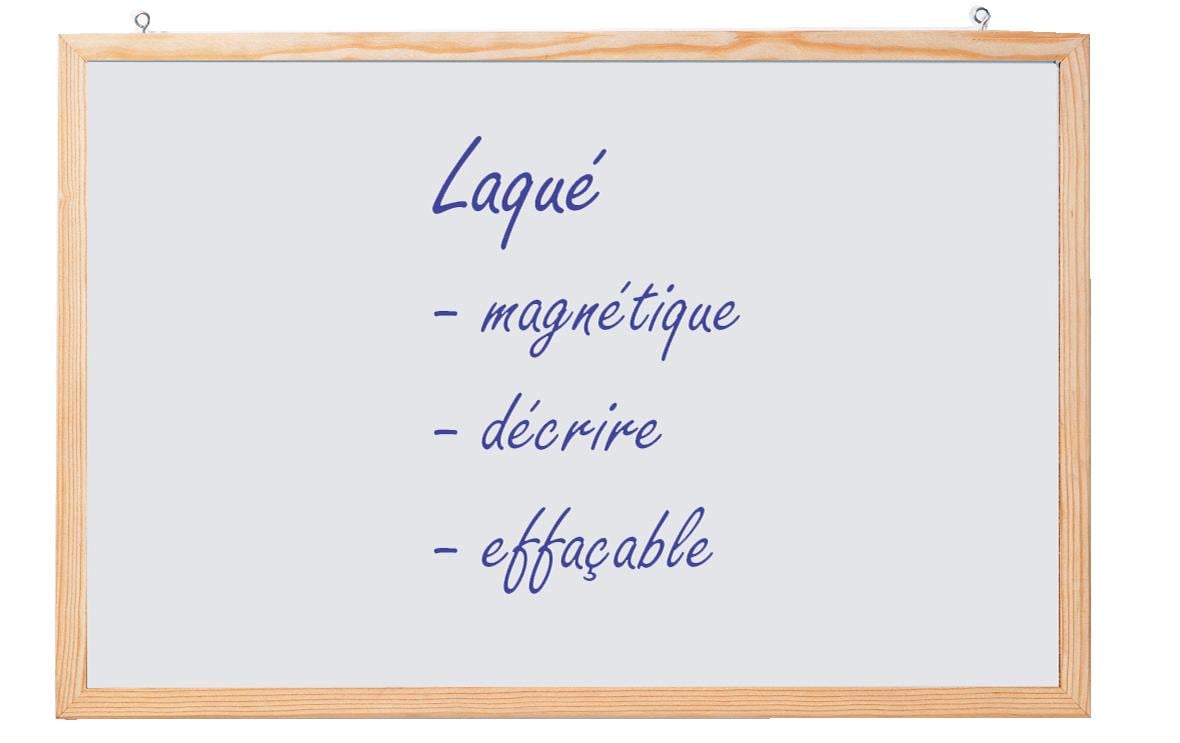 Franken Whiteboard – 120 × 80 cm, lackierter Stahl, Holzrahmen, Wandmontage