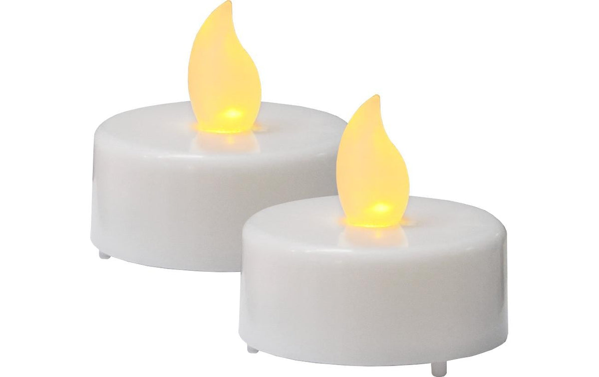 Star Trading Paulo LED-Teelicht – Ø 4 × 4 cm – Kunststoff, Weiss – 2-teilig