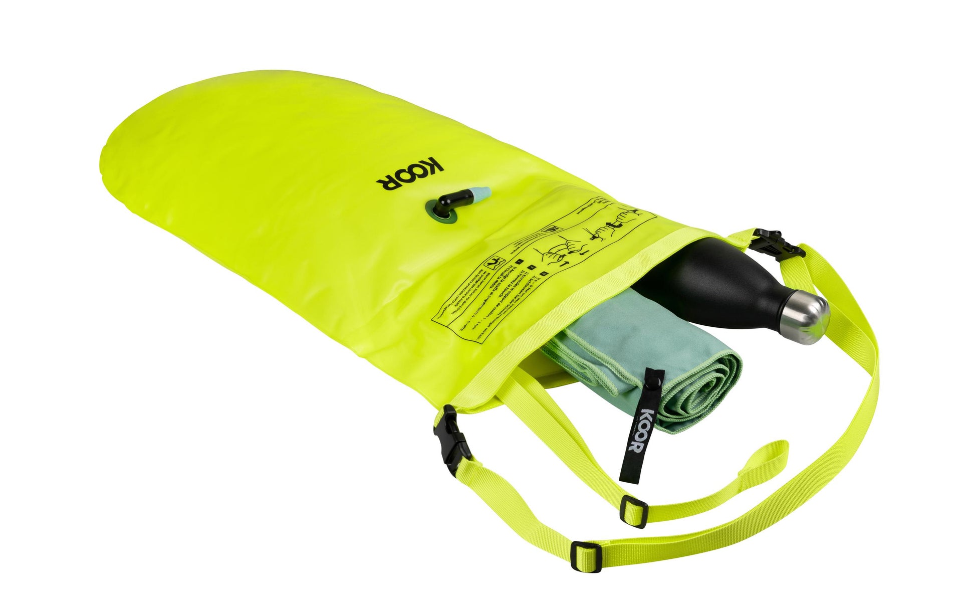 KOOR Schwimmboje – 20 l, Ø 375 mm, H 680 mm – gelb, PVC