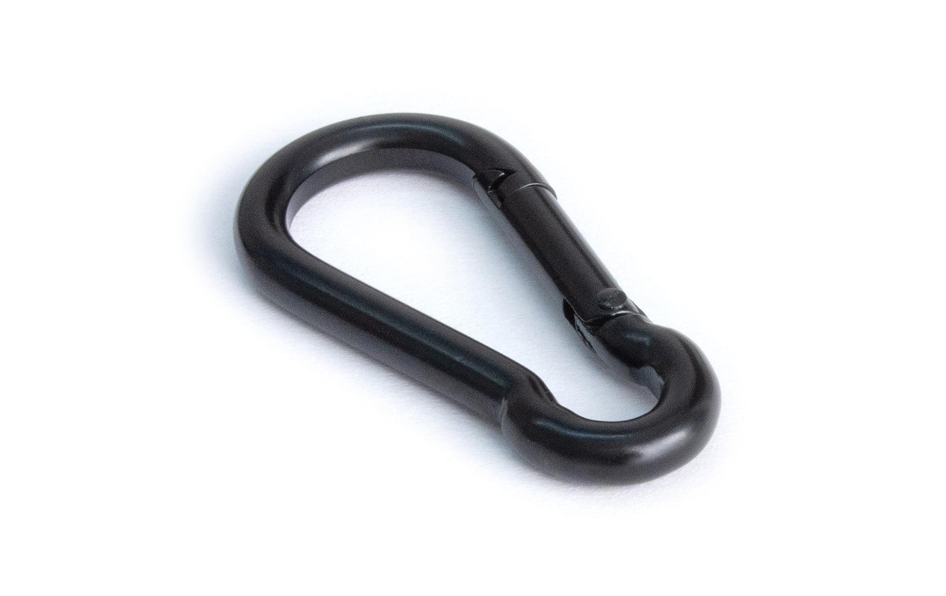Meister Karabinerhaken Blackline – Ø 6 × 60 mm, Stahl, verzinkt, Schwarz