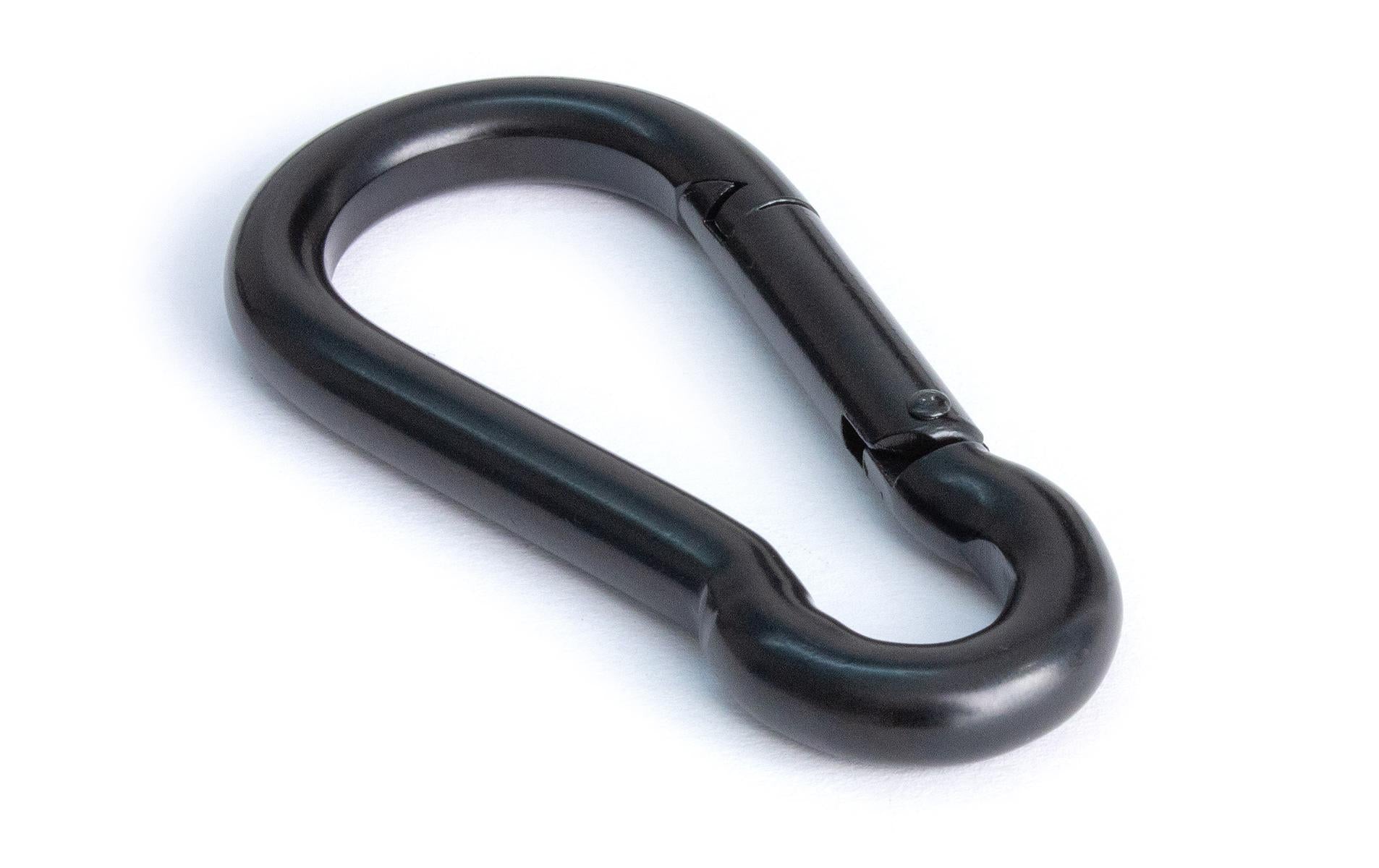 Meister Karabinerhaken Blackline – Ø 10 × 100 mm, Stahl, verzinkt, Schwarz