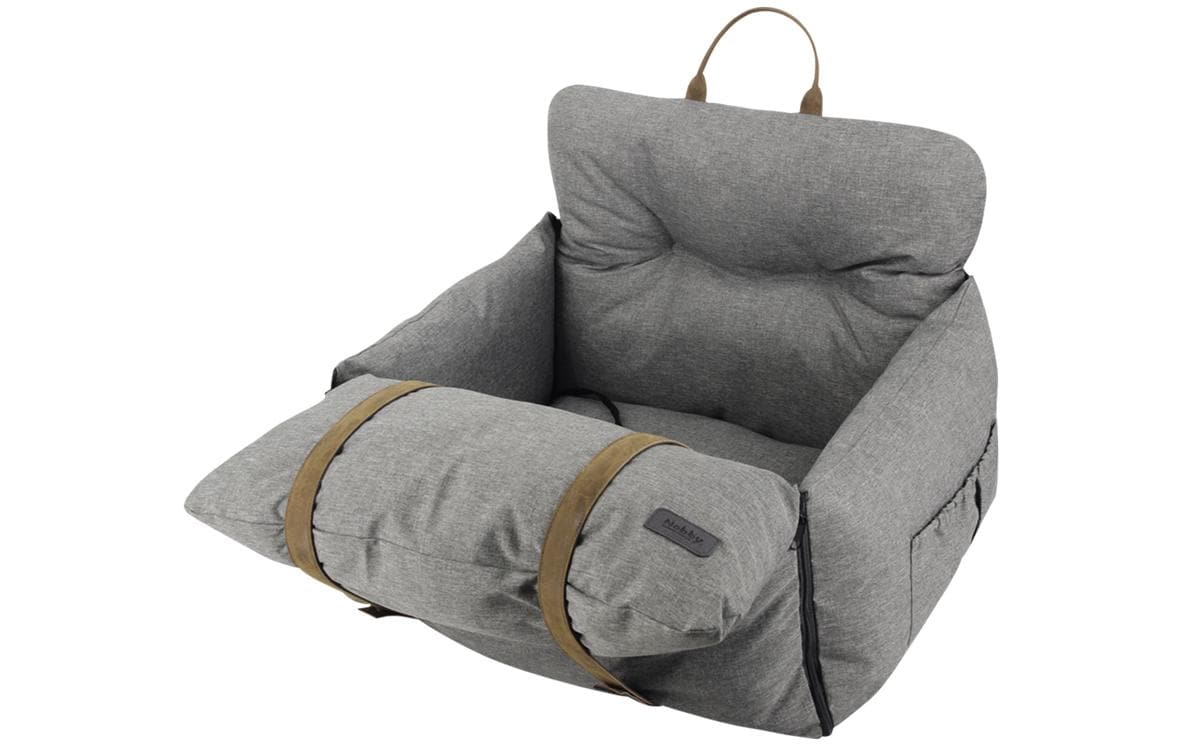Nobby Autositz – waschbar bei 30 °C – für Hunde – 50×43×60 cm – hellgrau – Mikrofaser – Bena – 1 Stk.