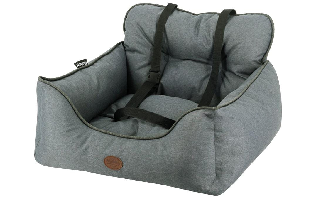 Nobby Autositz Kadek – maschinenwaschbar bis 30 °C – für Hunde – 500 × 340 × 550 mm – hellgrau