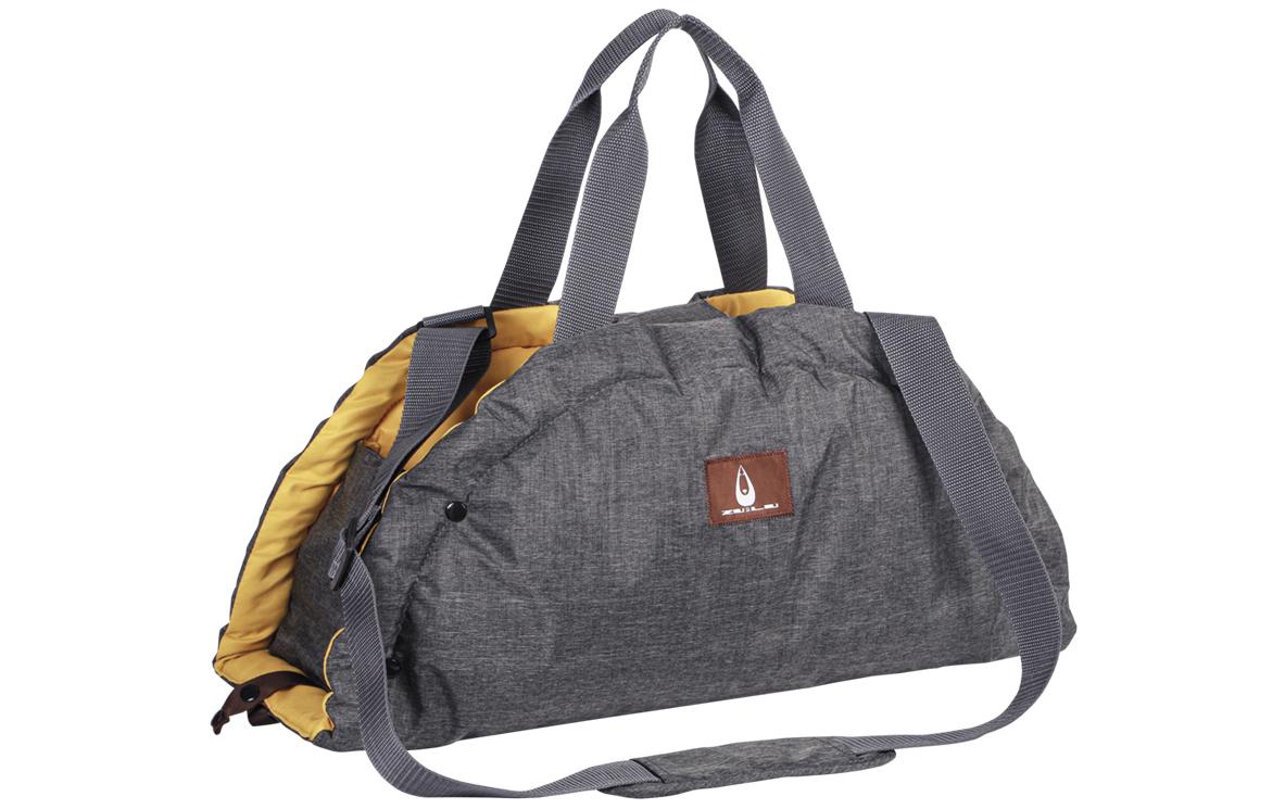 Nobby Haustierträger SHELLY – waschbar bei 30 °C, Klettverschluss – für Hund – 72 × 55 cm – grau-senf
