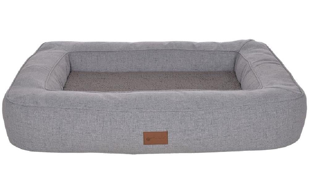 Petlando Lima Ortho Orthopädisches Hundebett – 55 × 80 × 17 cm, Schaum, Kunstfellbezug, abnehmbar, Grau