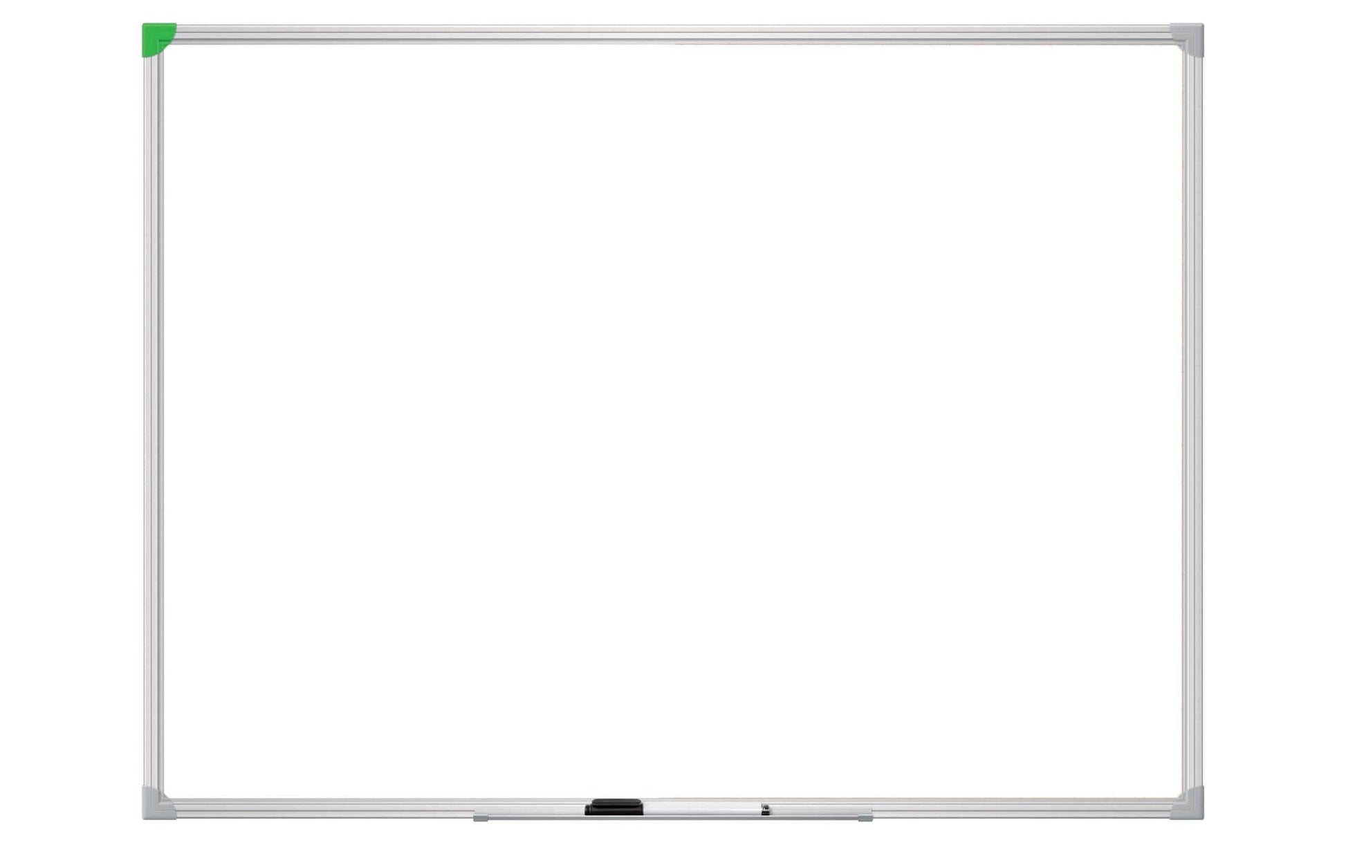 Franken Whiteboard – 120 × 80 cm, lackierter Stahl, magnetisch, Aluminiumrahmen, Wandmontage, inkl. Ablageschale