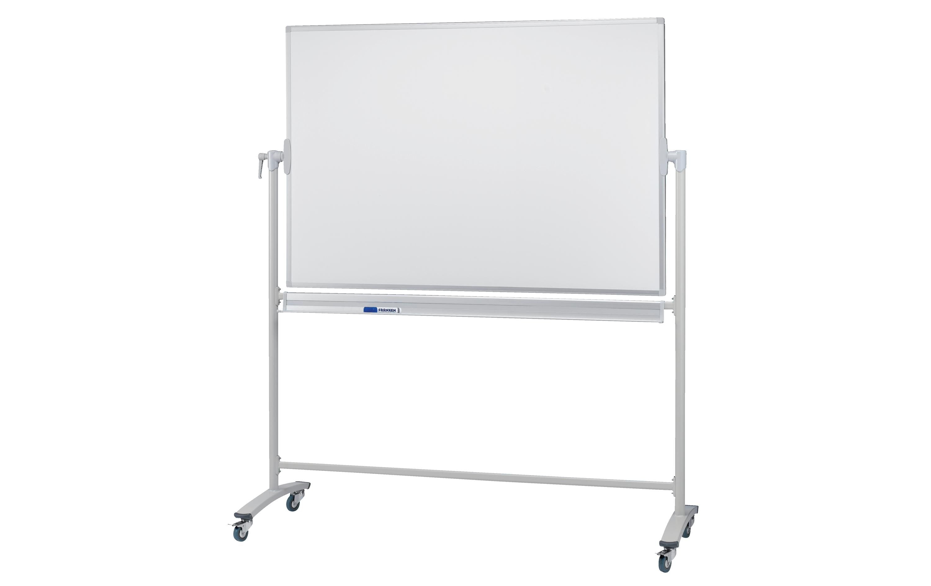 Franken Whiteboard – 200 × 100 cm, lackierter Stahl, mobil, inkl. Stiftablage