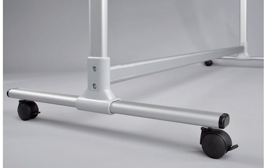 Franken Mobiles Whiteboard – Stahl, magnetisch, beidseitig, drehbar – 120 × 90 cm