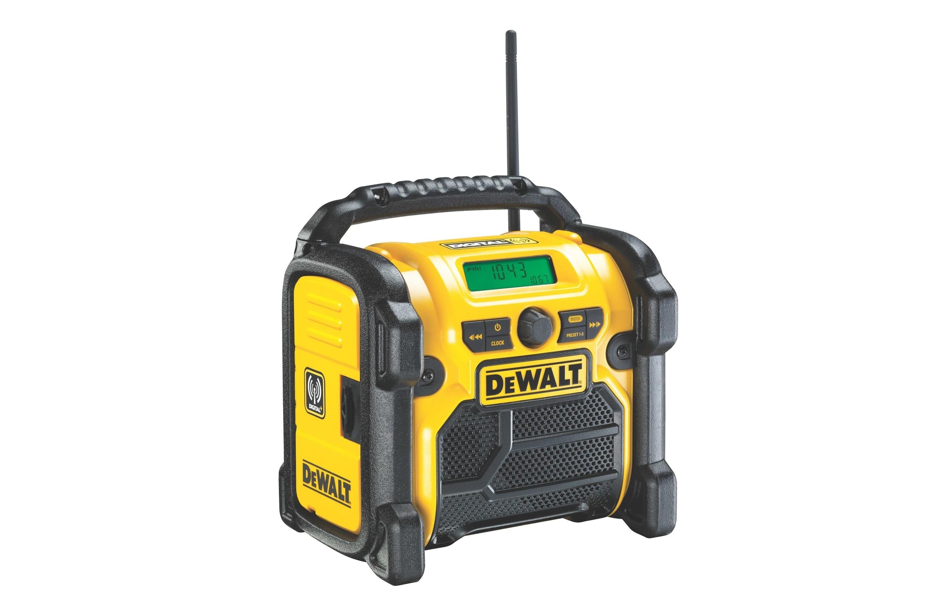 DeWalt DCR020 Solo – Baustellenradio DAB+, IP54, für XR 18 V – Gelb/Schwarz