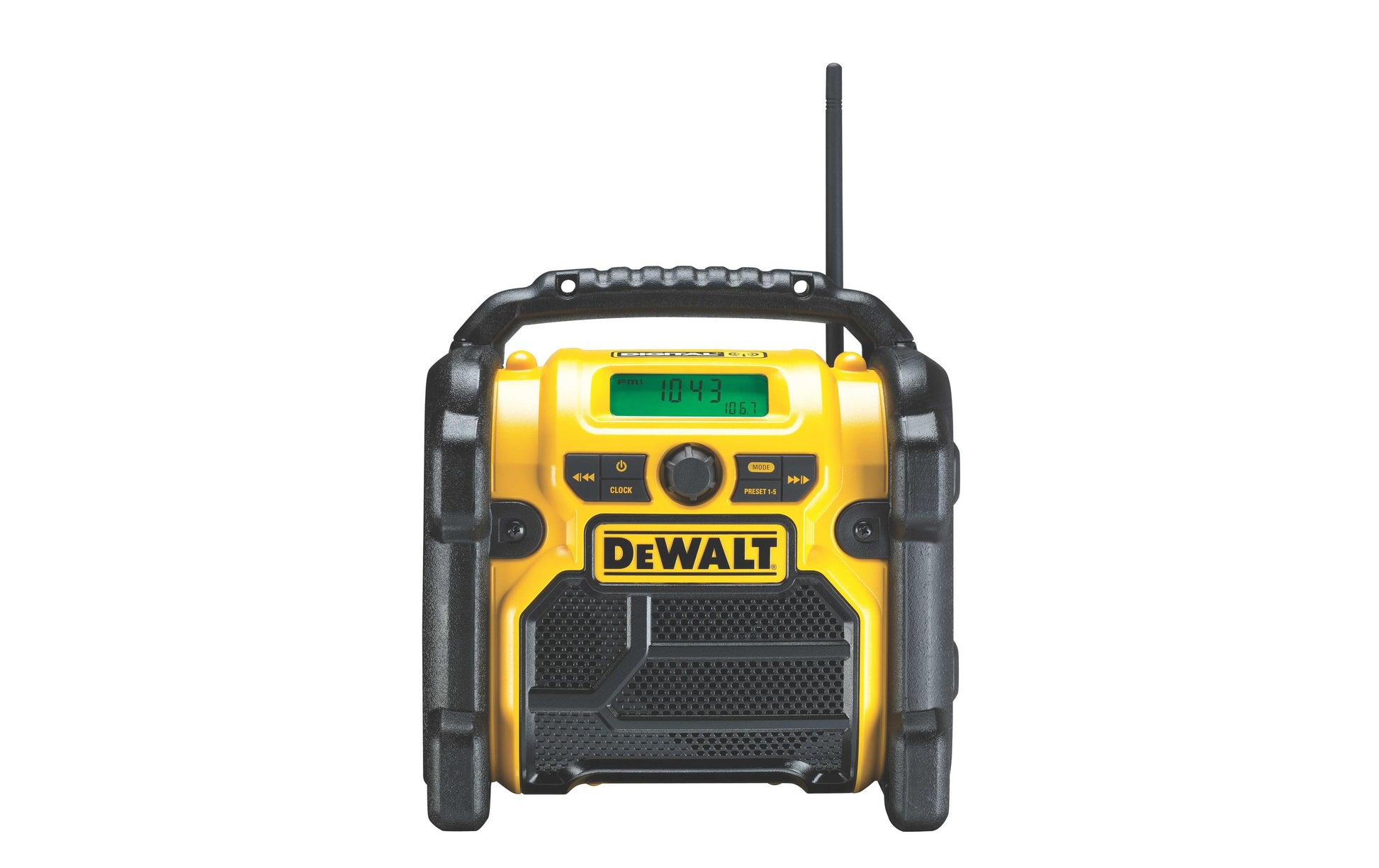 DeWalt DCR020 Solo – Baustellenradio DAB+, IP54, für XR 18 V – Gelb/Schwarz