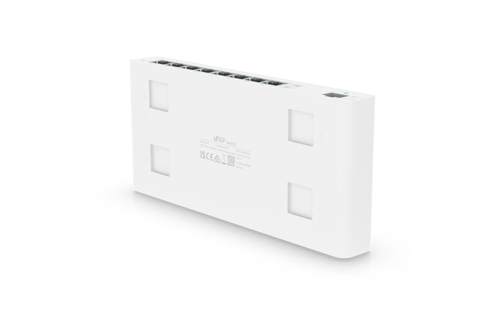 Ubiquiti UISP-S – Managed Switch, 8x LAN (GbE), 1x SFP, PoE (passiv), Weiss