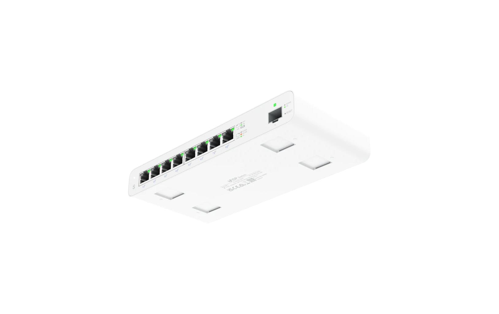 Ubiquiti UISP-S – Managed Switch, 8x LAN (GbE), 1x SFP, PoE (passiv), Weiss