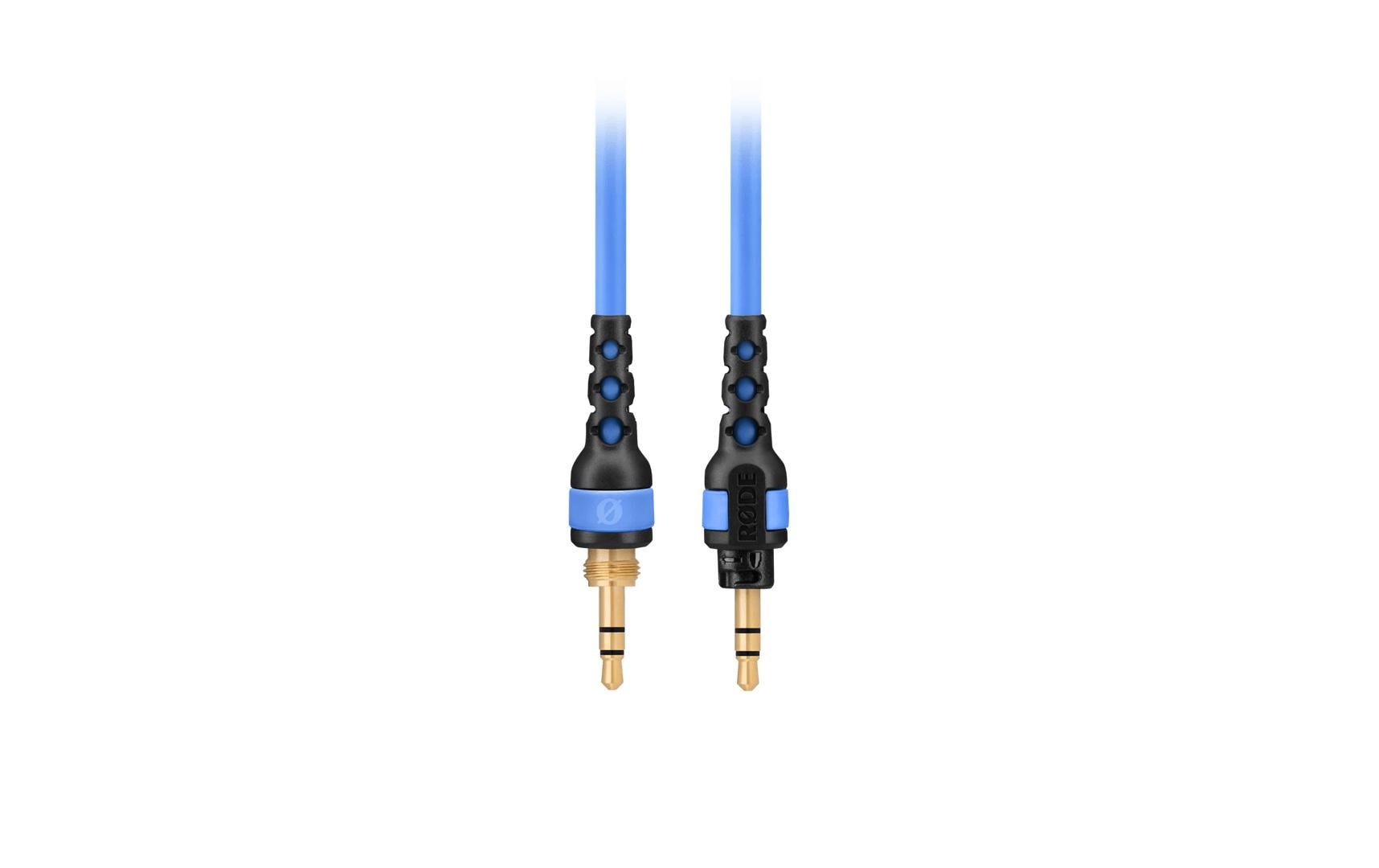 RØDE NTH-Cable24 – Adapterkabel – 3,5 mm TRS auf 3,5 mm TRRS – 2,4 m – Blau