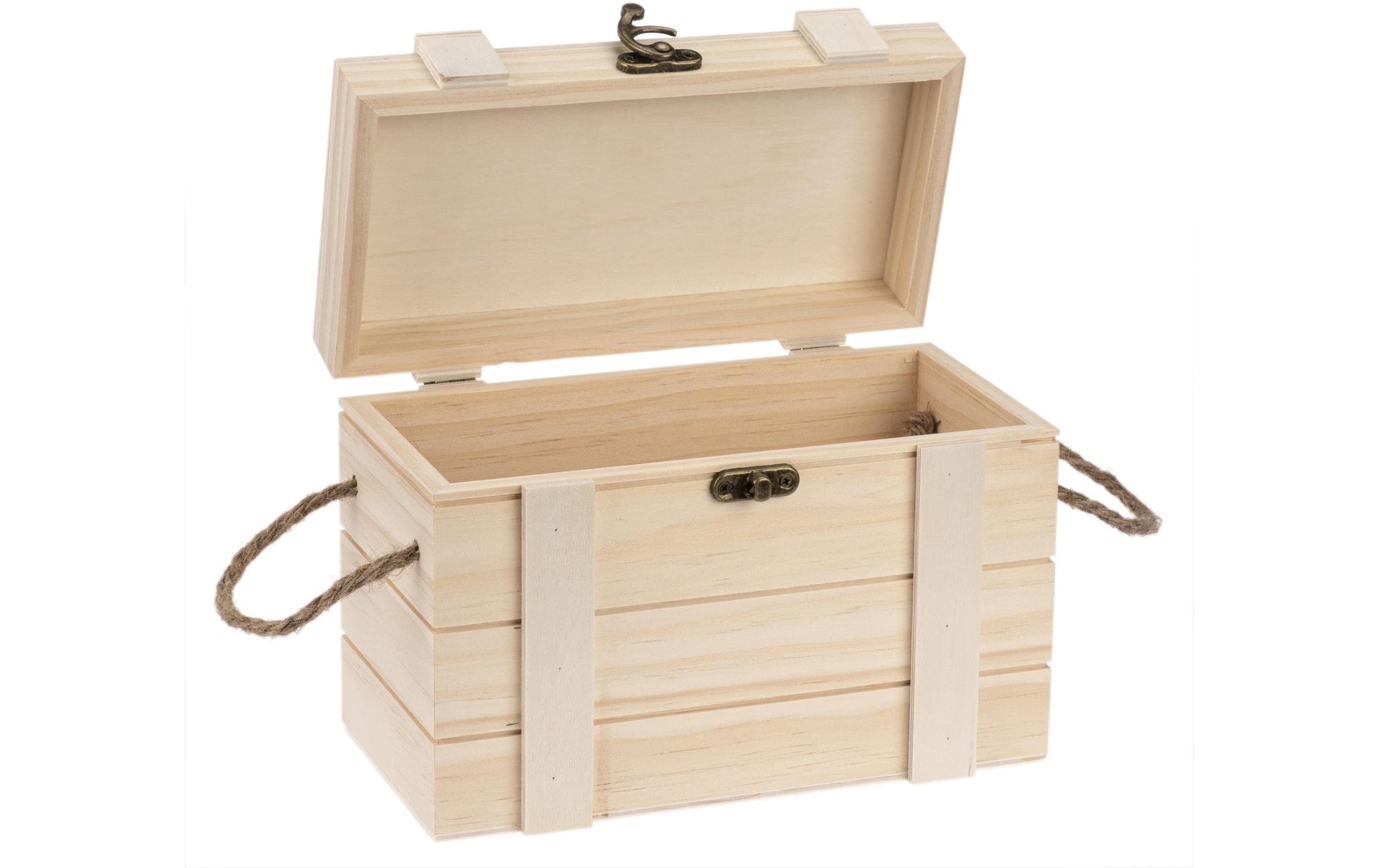 GLOREX Schatztruhe, Kiefer, Beige, 21 × 11 × 11,5 cm, 1 Stk., FSC