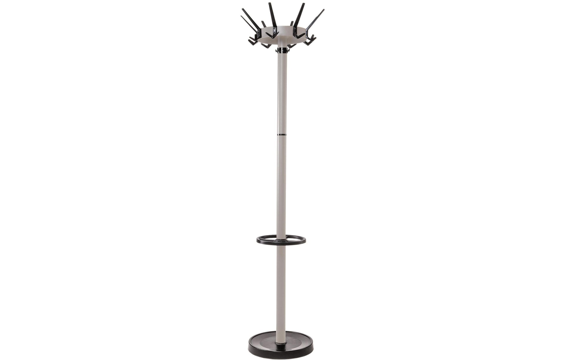 MAUL Garderobenständer (mit Schirmhalter) – Stahl – Silber – 1'725 mm