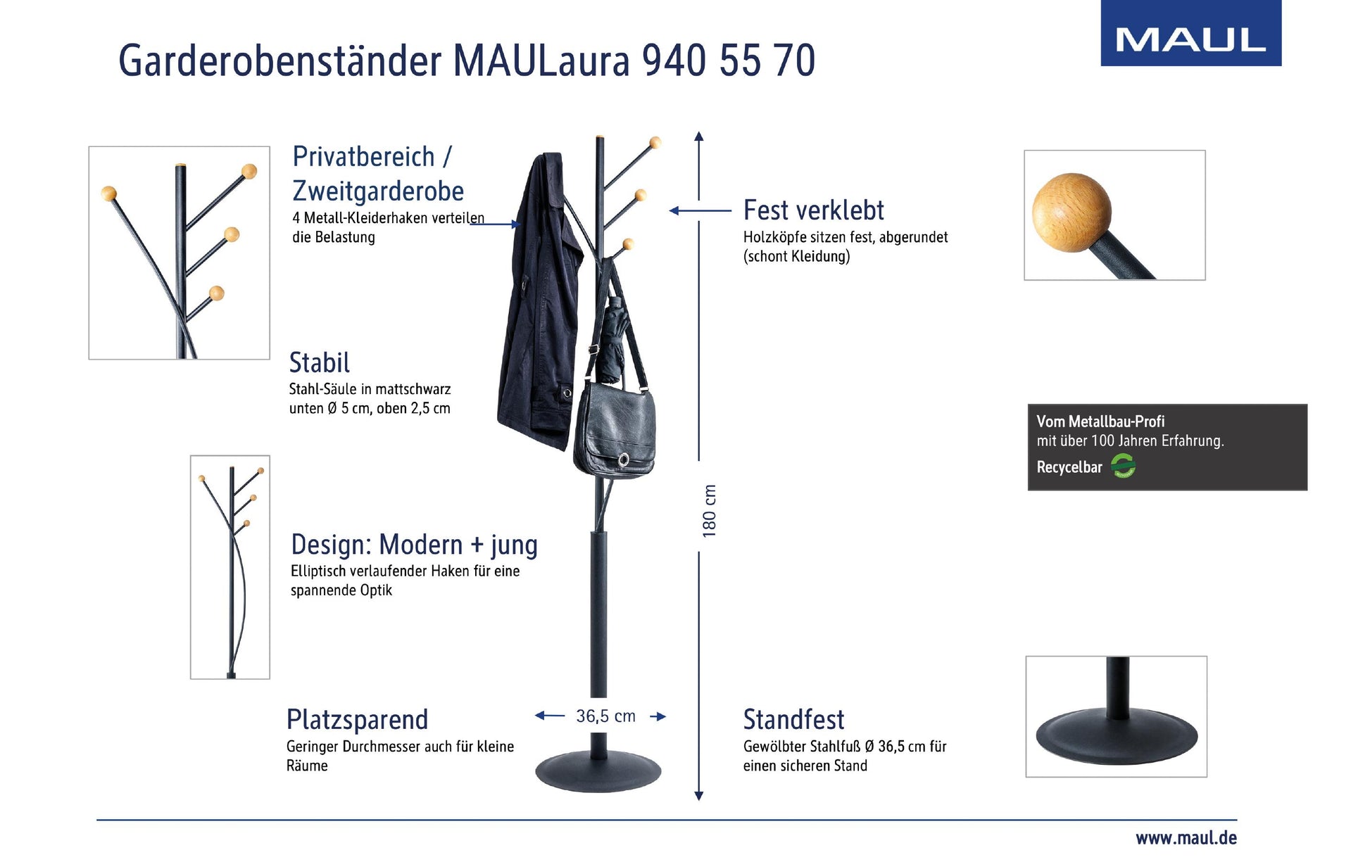 MAUL Garderobenständer MAULaura – Holz