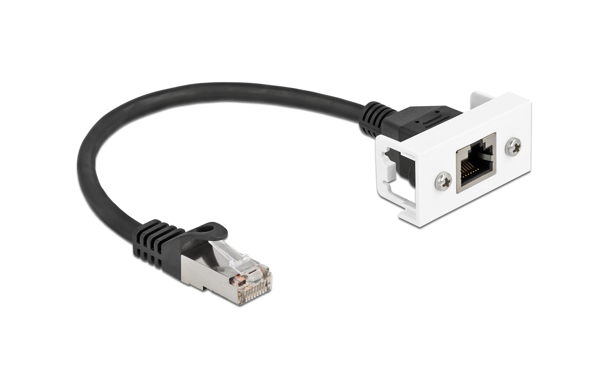 DeLOCK Patchkabel – Cat6A S/FTP, 0,25 m, Schwarz, LSZH, RJ-45