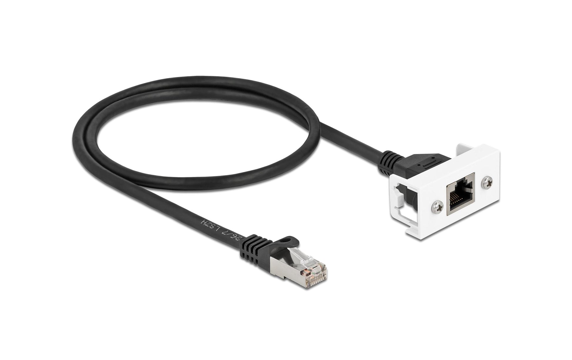 DeLOCK Patchkabel – Cat 6A S/FTP, 0,5 m, Schwarz, LSZH, RJ-45