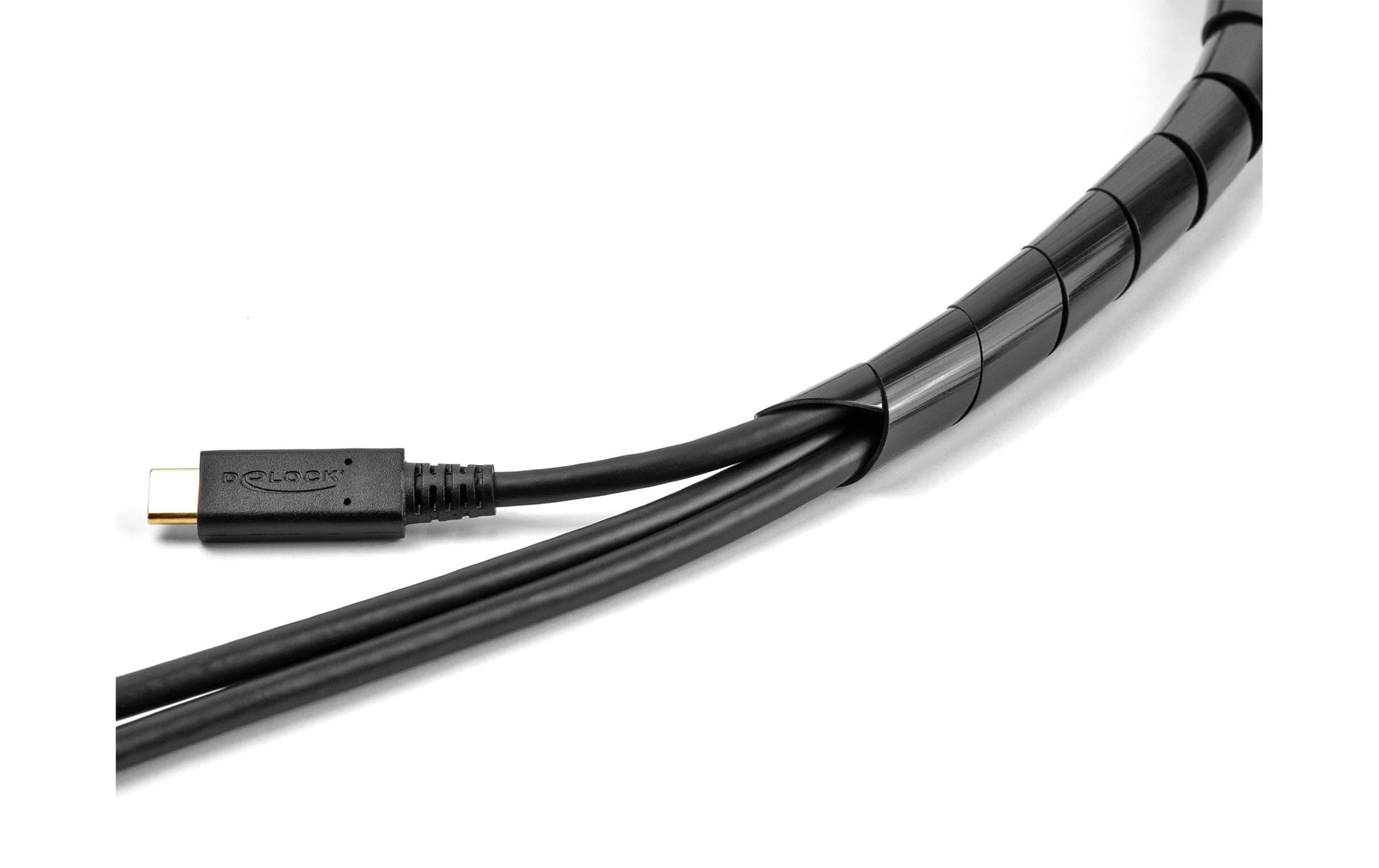 DeLOCK Kabelschlauch Ø 10 mm × 2 m, zuschneidbar – schwarz