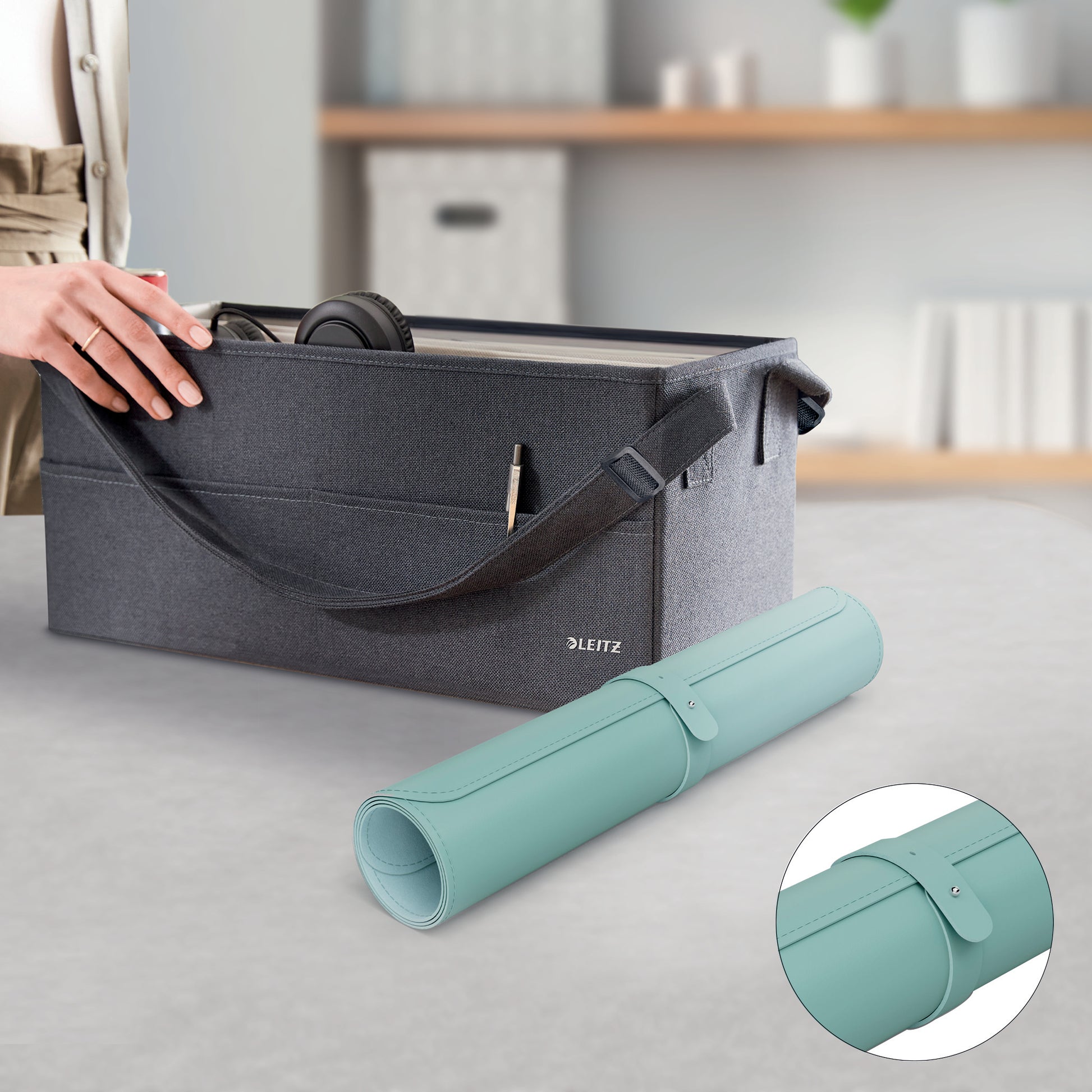 Leitz Schreibunterlage – Eisblau – 800 × 400 mm – Kunststoff