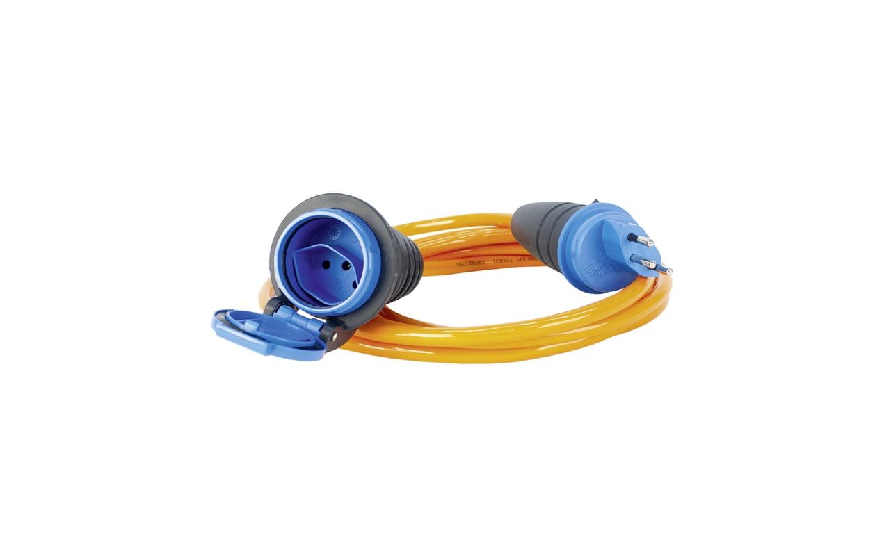 Steffen Verlängerungskabel, T12–T13, 20 m, IP55, 1,5 mm², PUR-Mantel, halogenfrei – Orange