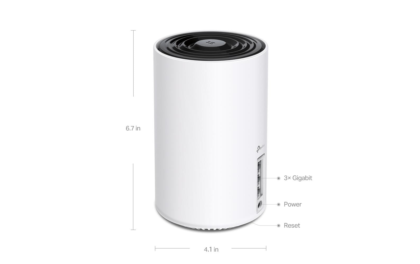 TP-Link Deco XE75 – Mesh-WLAN-System, Wi-Fi 6E, Tri-Band (2,4/5/6 GHz), AXE5400, Weiss