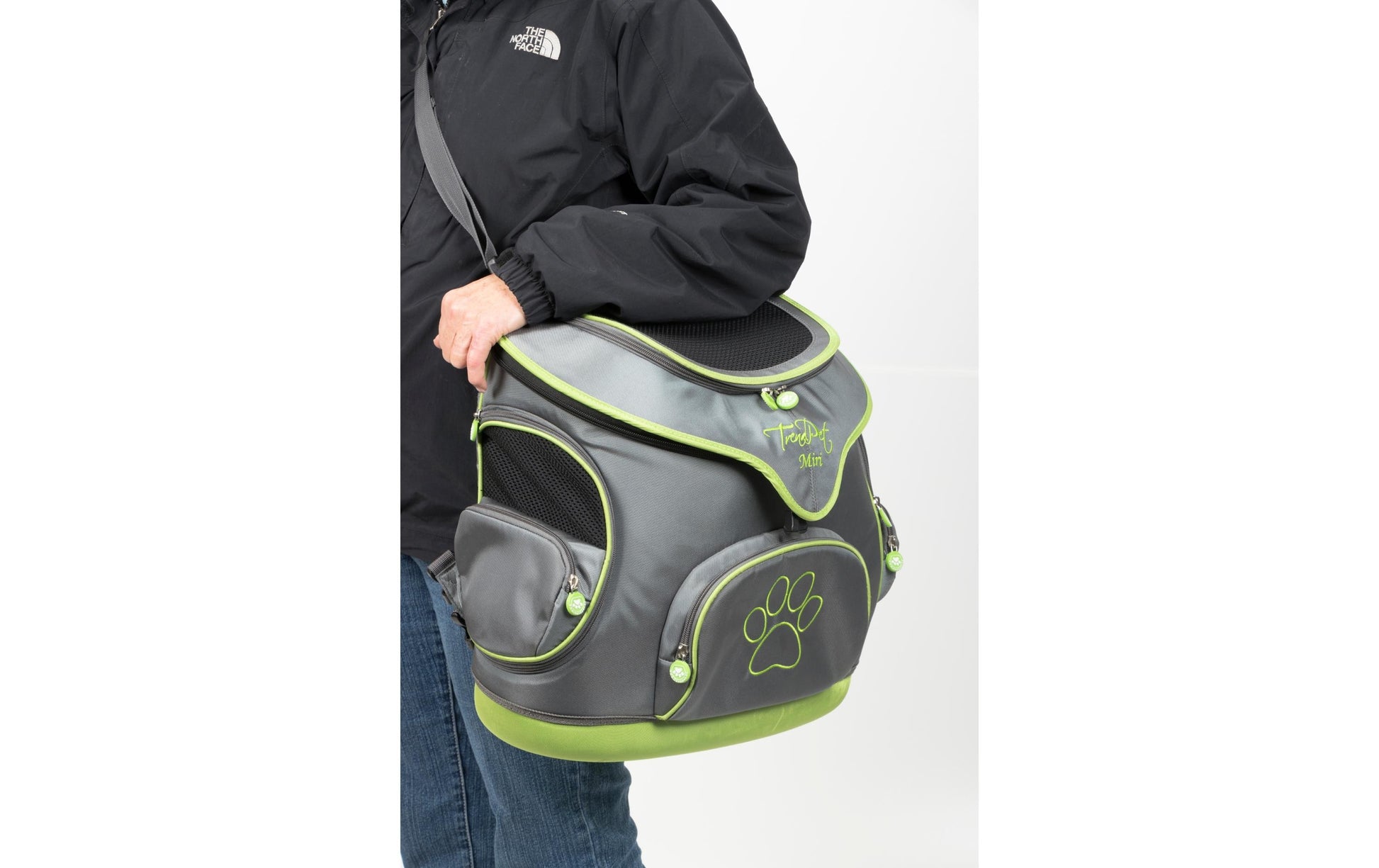 TrendPet Rucksack-Haustierträger – Toplader, mit Seitenfenstern, Grau, 500 × 470 × 310 mm