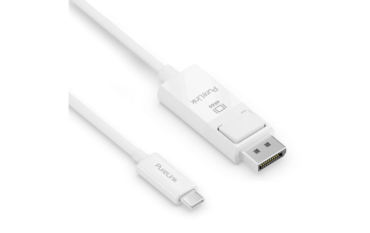 PureLink IS2220-020 USB-C zu DisplayPort Kabel – 4K (3840 × 2160) @ 60 Hz, 2 m, DisplayPort 1.2, Weiss